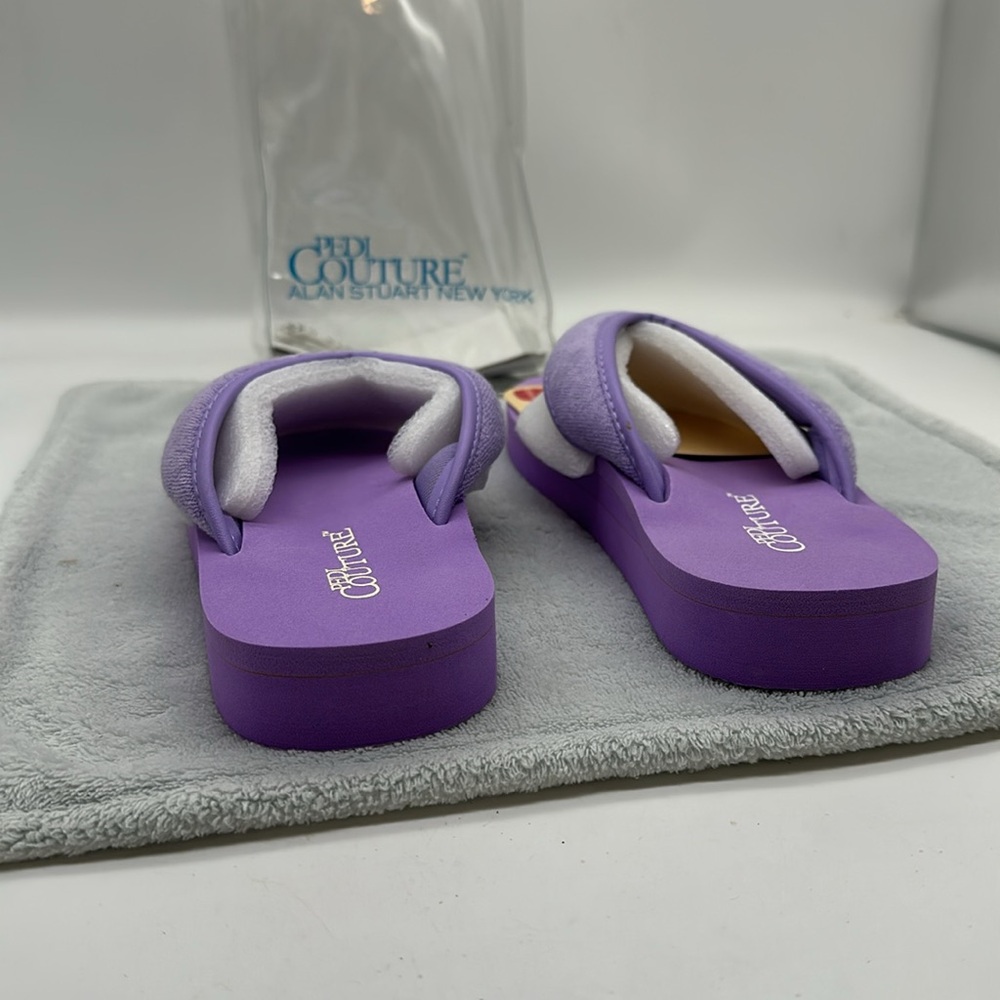 Pedi Couture Alan Stuart New York Spa Sandals Size S — Pastel Lilac Purple - Picture 7 of 7